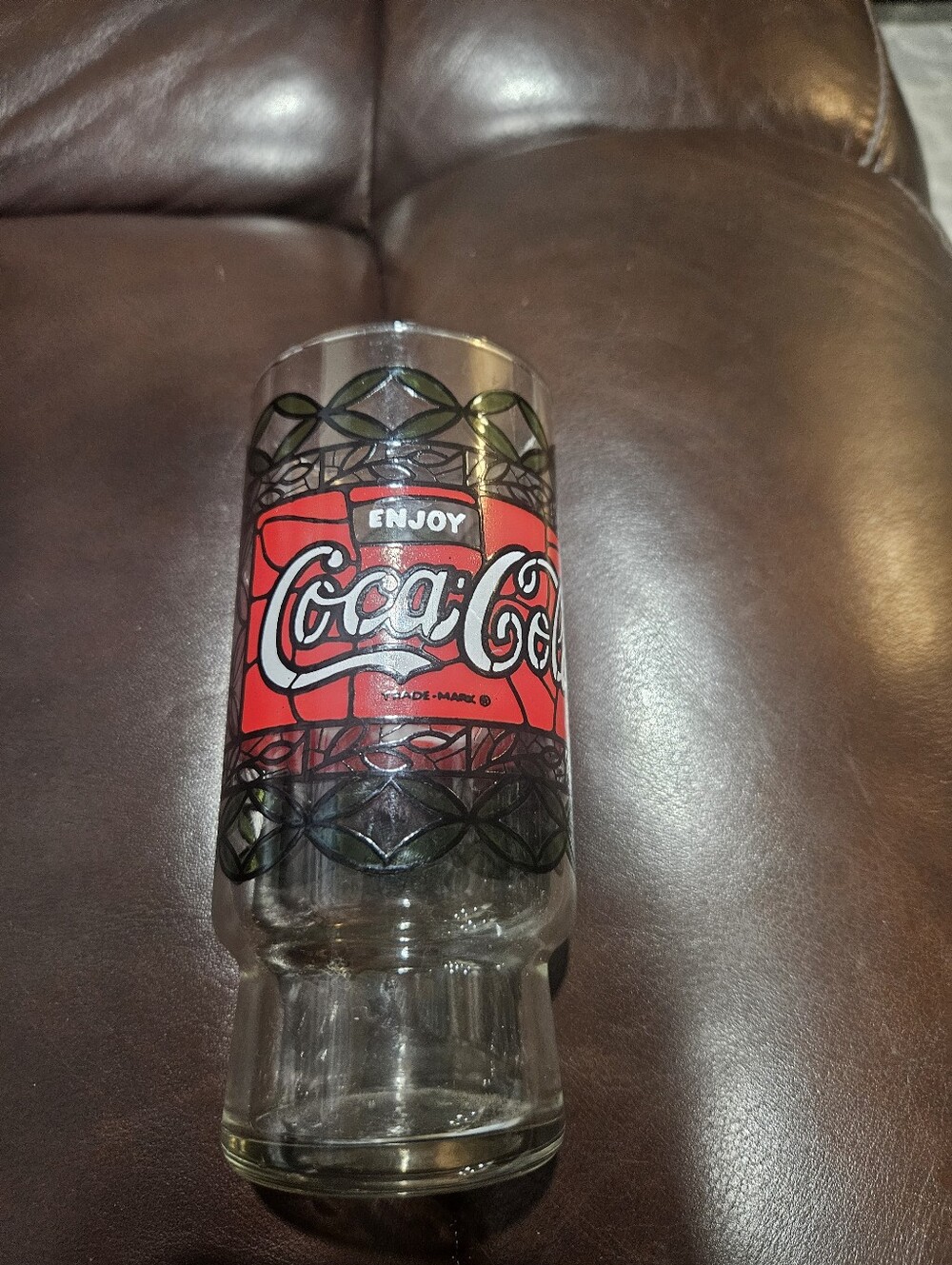 Coca Cola Red and Black Decorative Glass Vase